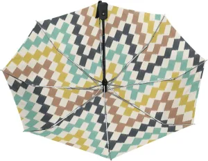 Poeticcity Automatic Folding UPF 50  Anti-UV Rain Umbrella, Auto Open/Close 3 Folds Sun Parasol Canopy Windproof Compact Travel Umbrella