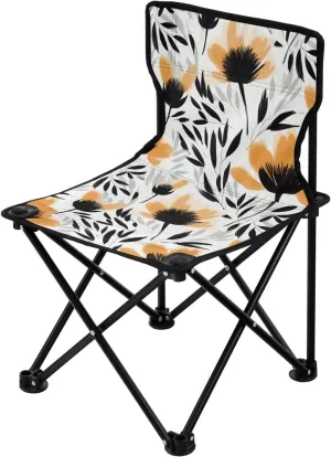 Portable Camping Chairs Flowers Floral Vintage Lightweight Folding Chair for Camping, Beach, Picnic, Travel and Sports with Carry Bag 20851681