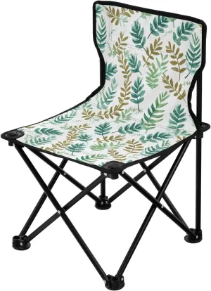 Portable Camping Chairs Green Leaves Lightweight Folding Chair for Camping, Beach, Picnic, Travel and Sports with Carry Bag 20849077