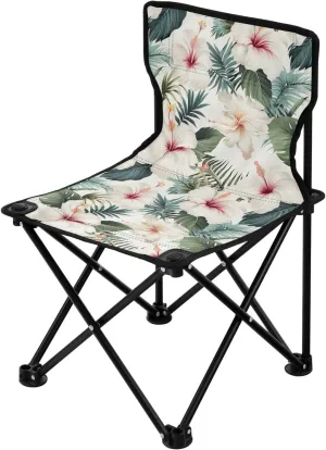 Portable Camping Chairs Leaves Flowers Floral Lightweight Folding Chair for Camping, Beach, Picnic, Travel and Sports with Carry Bag 20849580
