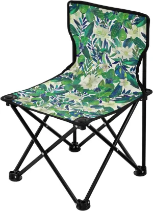 Portable Camping Chairs Leaves Tropical Palm Flower Lightweight Folding Chair for Camping, Beach, Picnic, Travel and Sports with Carry Bag 20856067