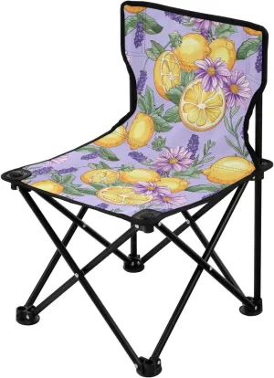 Portable Camping Chairs Lemon Lavender Purple Lightweight Folding Chair for Camping, Beach, Picnic, Travel and Sports with Carry Bag 20858370
