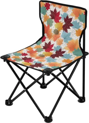 Portable Camping Chairs Maple Leaves Autumn Fall Lightweight Folding Chair for Camping, Beach, Picnic, Travel and Sports with Carry Bag 20849576