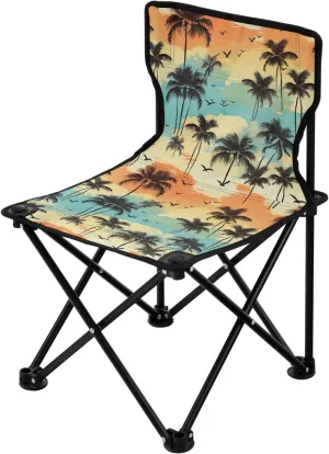 Portable Camping Chairs Palm Leaf Tropical Lightweight Folding Chair for Camping, Beach, Picnic, Travel and Sports with Carry Bag 20851152