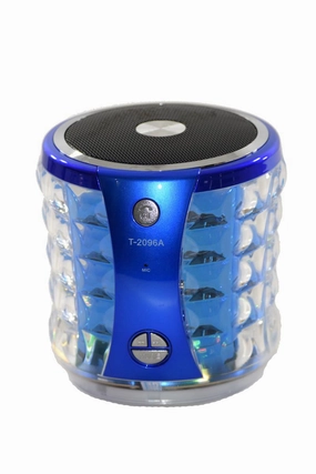 Portable Mini Media Player Speaker BC-T2096A-BU w/FM Micro Card U-disk Line-in