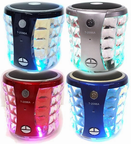Portable Mini Media Player Speaker BC-T2096A-BU w/FM Micro Card U-disk Line-in