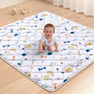Premium Foam Baby Play Mat 50" X 50", Thicken One-Piece Crawling Mat, Non-Slip Cushioned Baby Playmats for Infants, Babies, Toddlers, Foldable and Machine Washable