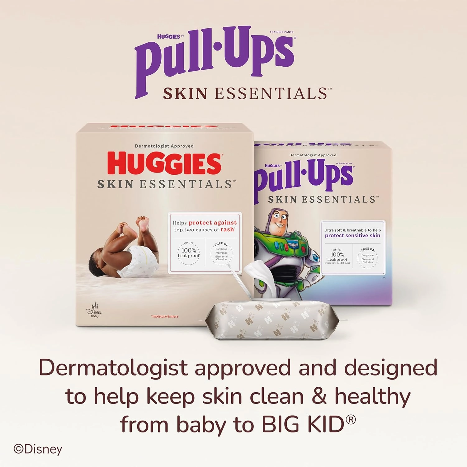 Pull-Ups Girls' Skin Essentials Potty Training Pants, Training Underwear, 4T-5T (38-50 lbs), 99 Ct (3 Packs of 33)