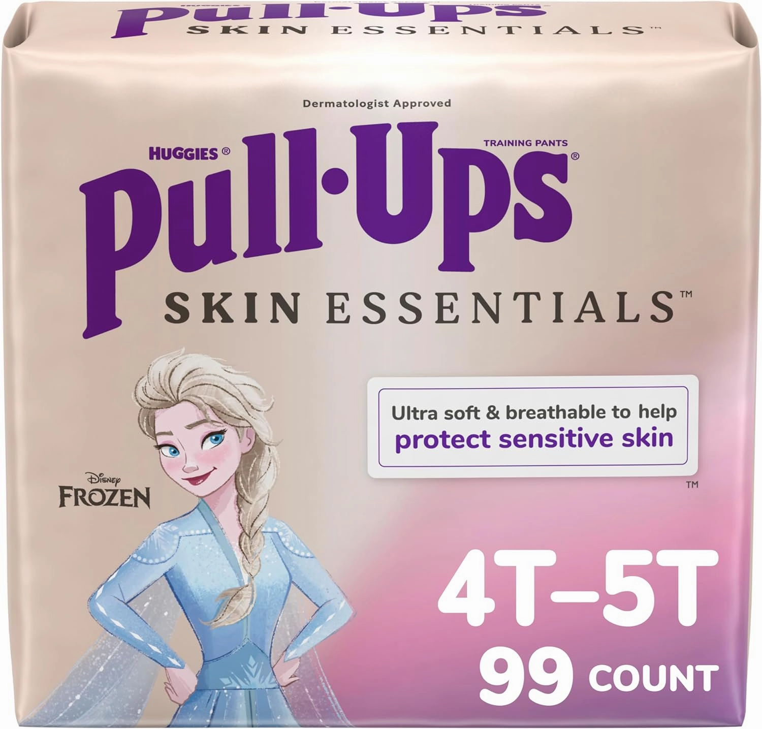 Pull-Ups Girls' Skin Essentials Potty Training Pants, Training Underwear, 4T-5T (38-50 lbs), 99 Ct (3 Packs of 33)