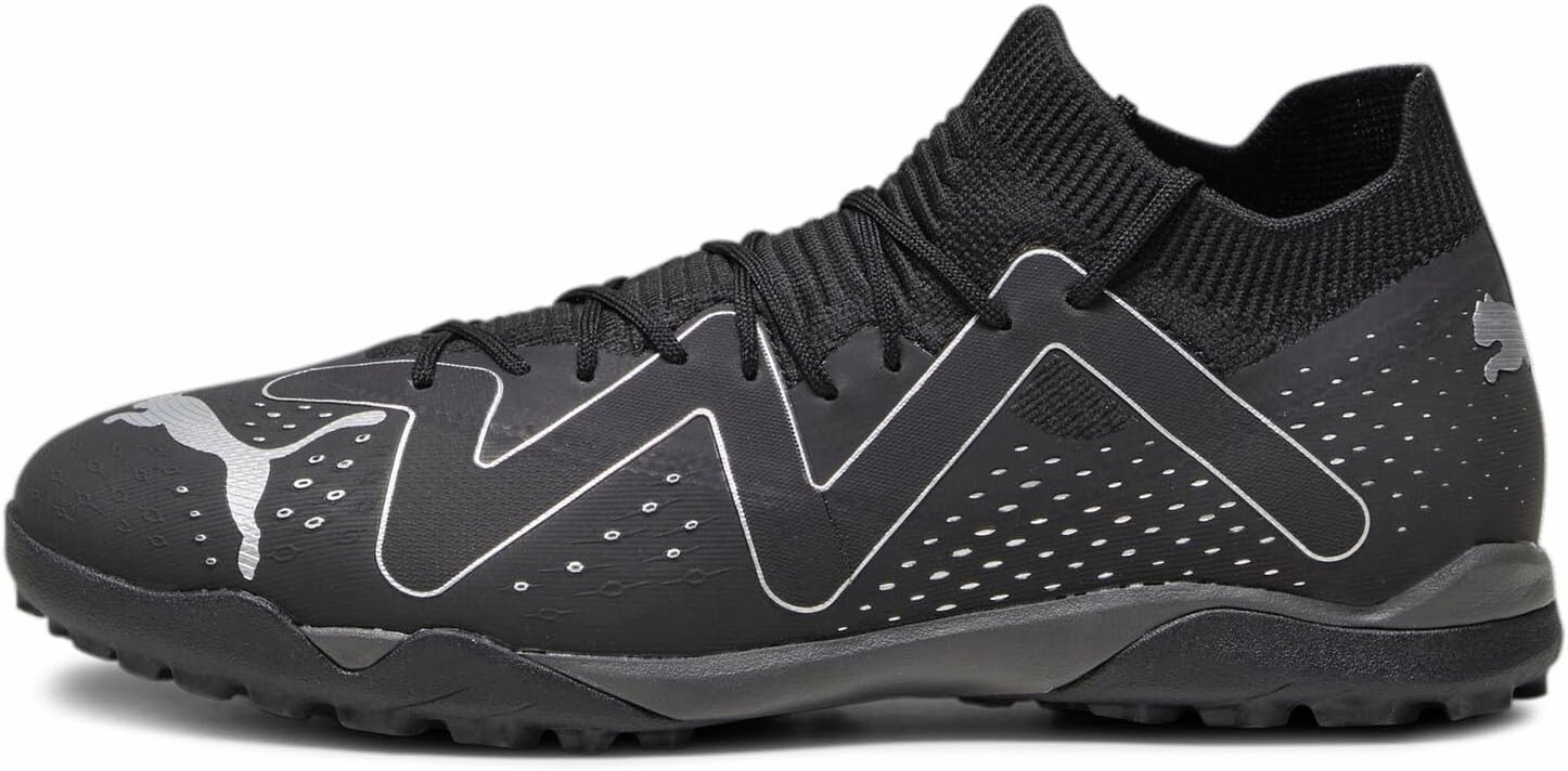 PUMA - Mens Future Match Tt Shoes, Color Black Silver, Size: 12.5 M US