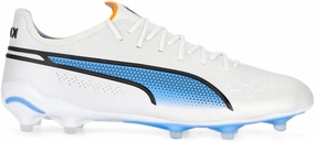 PUMA Mens King Ultimate Firm Ground/Ag Soccer Cleats Cleated, Firm Ground, Turf - White
