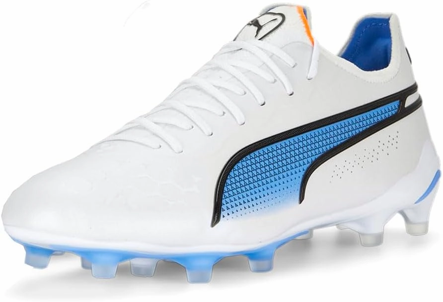 PUMA Mens King Ultimate Firm Ground/Ag Soccer Cleats Cleated, Firm Ground, Turf - White