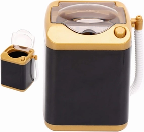 Quick Cleaning Washer, Toy Washing Machine,Makeup Washing Machine, Electric Quick Dry Quick Cleaning Mini Beauty Blender Cleanser, Cosmetic Tool Cleansing Machine Children Toy Gift(Gold)