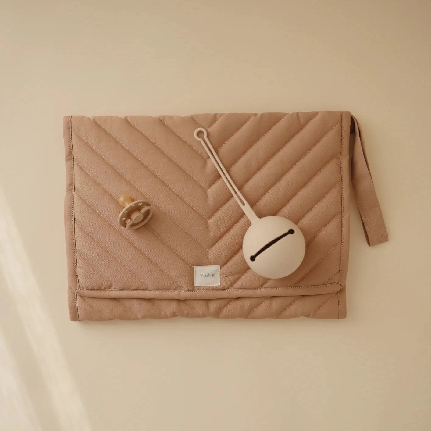 Quilted Portable Changing Pad - Natural