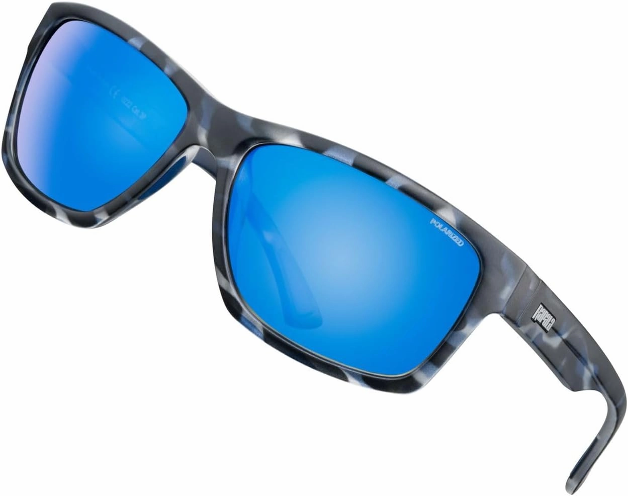 Rapala - Fishing Equipment - Faial Precision - 100% Anti-UVA - UVB Polarising Lenses - Made and Hand Painted in Italy - Grey Lenses with Anti-Reflective Blue Treatment
