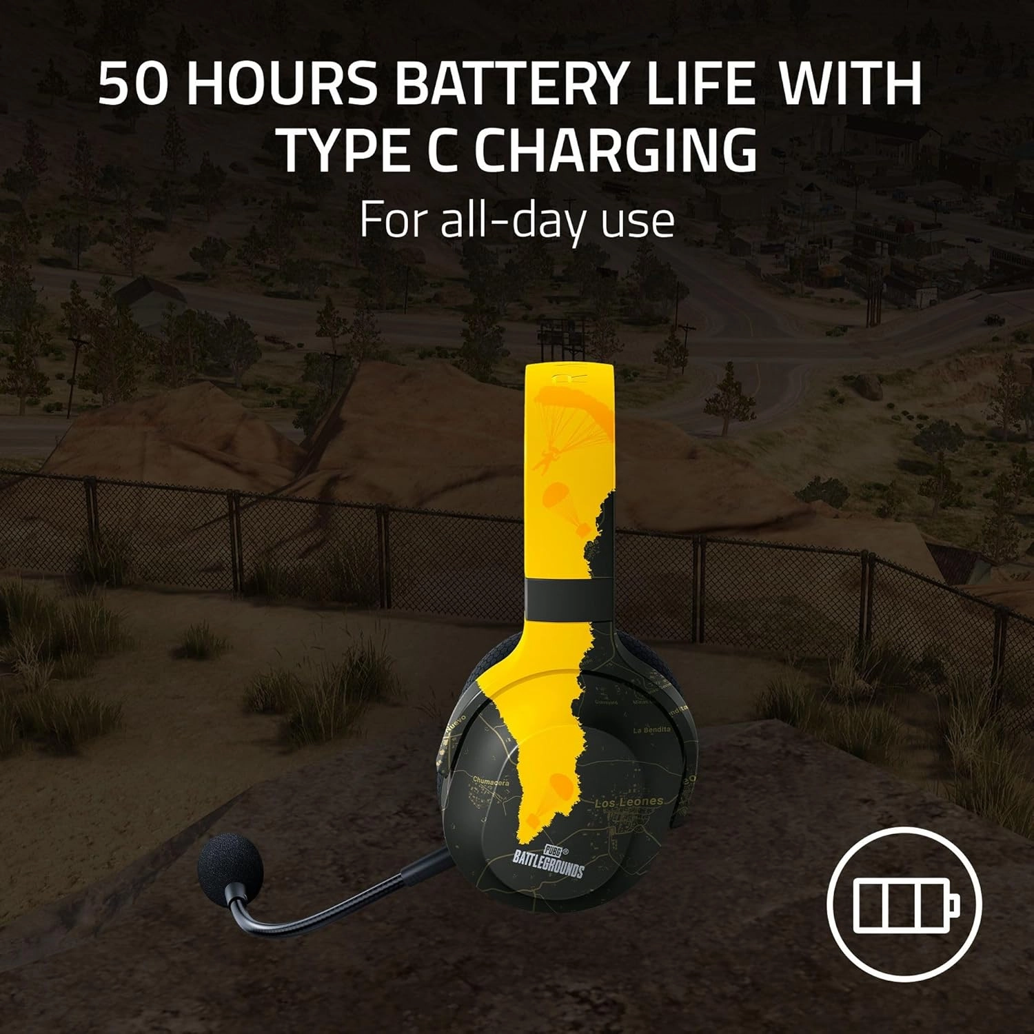 Razer Barracuda X Wireless Gaming & Mobile Headset (PC, PlayStation, Switch, Android, iOS): 2.4GHz Wireless   Bluetooth - Lightweight - 40mm Drivers - Detachable Mic - 50 Hr Battery - PUBG Edition