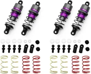 Rc Shock Absorber 1/10 2Pair 63Mm Of Metal Hydraulic Shock Absorbers RC Remote Control Car Flat For Racing Drift Parts Accessories Upgrade Replace Use