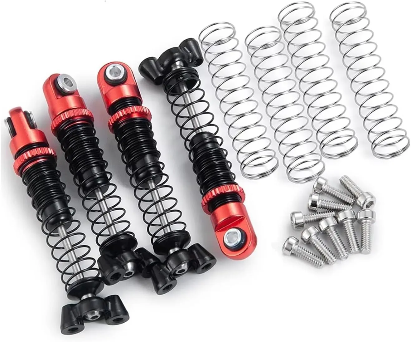 Rc Shock Absorber For Kyosho For Jimny 1/18 For Mini-Z 4x4 32521 For Hilux 1/24 4Pcs Metal Alloy Shock Absorber Damper RC Car Upgrade Parts Replacement
