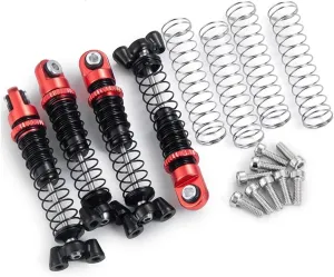 Rc Shock Absorber For Kyosho For Jimny 1/18 For Mini-Z 4x4 32521 For Hilux 1/24 4Pcs Metal Alloy Shock Absorber Damper RC Car Upgrade Parts Replacement
