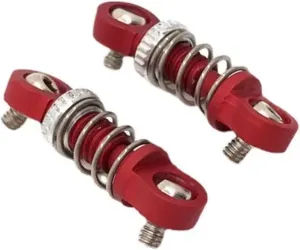 Rc Shock Absorber For MINI-Q8 For MINI-Q9 1/28 2pcs Metal For Spring Shock Absorber Remote Control Car Tracked Vehicle Parts And Accessories Upgrade Replacement(Red)