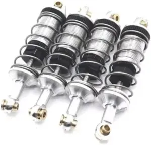 Rc Shock Absorber For Mjx 14301 14302 14303 4pcs Hydraulic Shock Absorber Rc Car Tracked Vehicle Parts And Accessories Upgrade Replacement(Silver)