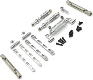 Rc Shock Absorber For MN For MN168 For MN82 LC79 For MN78 1/12 Metal Pull Rod Shock Absorber Set For Fit Remote Control Car Parts And Accessories Upgrade Replacement Use(Silver)