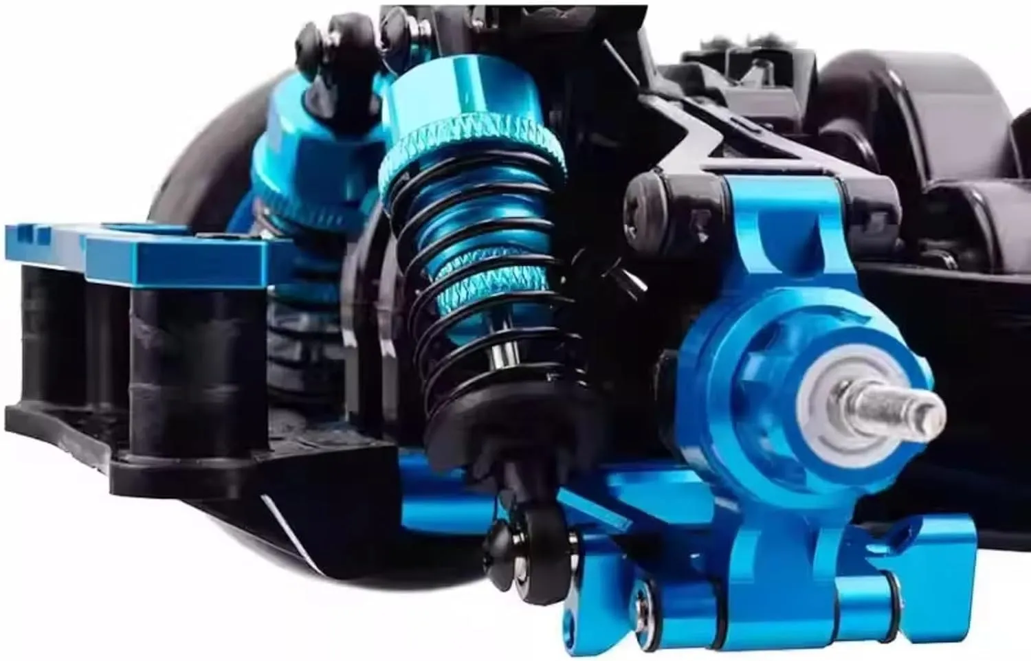 Rc Shock Absorber For Tamiya For TT-01 For TT-02 1/10 2 pcs Metal Shock Absorbers Oil Damper Set RC Car Upgrade Parts Accessoriess Upgrade Replacement Use(Blue,2pcs)