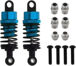 Rc Shock Absorber For Tamiya For TT-01 For TT-02 1/10 2 pcs Metal Shock Absorbers Oil Damper Set RC Car Upgrade Parts Accessoriess Upgrade Replacement Use(Blue,2pcs)