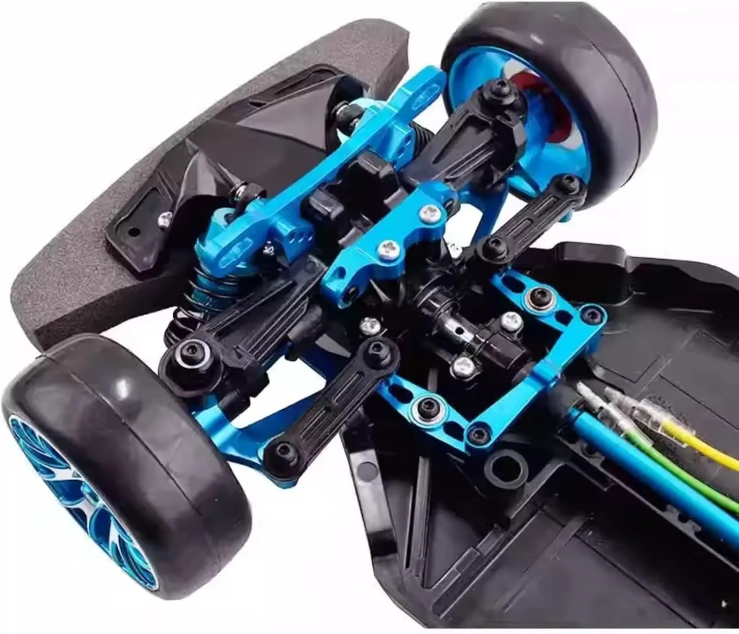 Rc Shock Absorber For Tamiya For TT-01 For TT-02 1/10 2 pcs Metal Shock Absorbers Oil Damper Set RC Car Upgrade Parts Accessoriess Upgrade Replacement Use(Blue,2pcs)