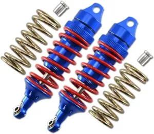 Rc Shock Absorber For Traxxas For E-revo 86086-4 Alloy Metal Front/Rear Shock Absorber For Spring Damper RC Car Parts And Accessories Upgrade Replacement(Blue)