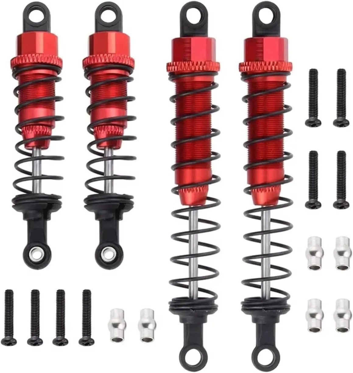 Rc Shock Absorber For WLtoys 12428 12423 1/12 Metal Oil Filled Front&Rear Shock Absorber Red RC Car Crawler Parts And Accessories Upgrade Replacement Use