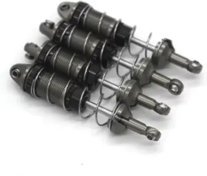 Rc Special Shock Absorber For Mjx For Hyper Go 16207 16208 16209 16210 1/16 4pcs Metal Front And Rear Shock Absorber Rc Car Parts Accessories Replacement And Use(Gray)