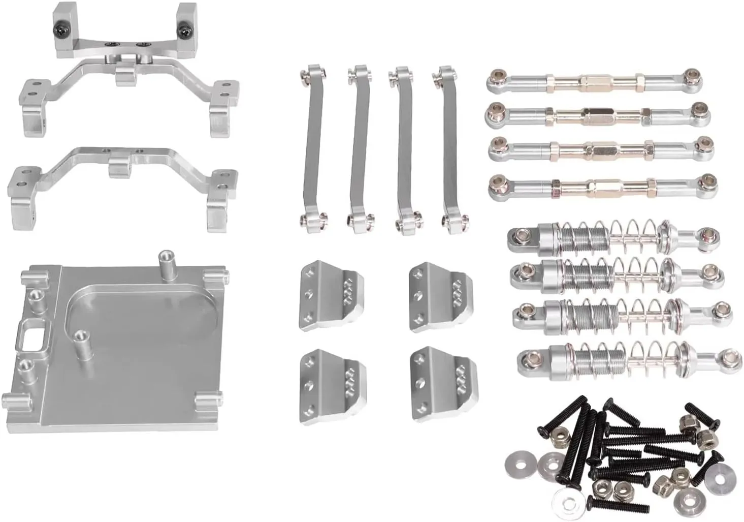 Rc Special Shock Absorber For MN 99sV2 98V2 1/12 Metal Shock Absorber Set Rc Car Off-road Vehicle Tracked Vehicle Parts And Accessories Upgrade Replacement And Use(Silver)