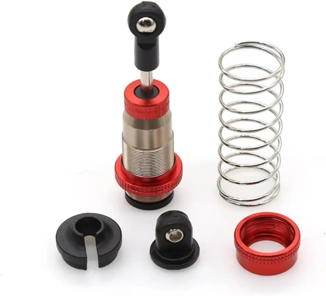 Rc Special Shock Absorber For WLtoys 144001 1/14 2pcs Metal Shock Absorber Damper Oil Filled Shocks Four-Wheel Drive RC Drift For Racing Car Parts Upgrade Replacement(Red)
