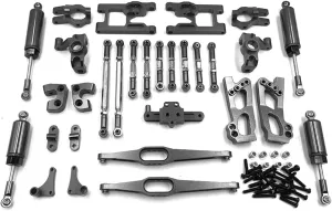 RC Upgrade Accessories for Wltoys 1/12 12427 12428 12423 for FY-01 FY-02 FY-03 Remote Control Car Upgrade Modified Accessories Metal Upgrade Parts Set(Grey)