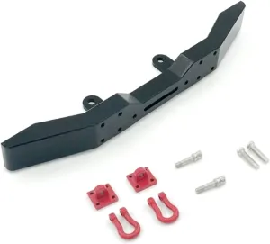 RC Upgrade Parts for WPL B14 B24 B16 B36 Q60 Q61 Q62 1/16 Remote Control Car Metal Front Bumper with Tow Hook Upgrade Parts Repair Accessories(Black)