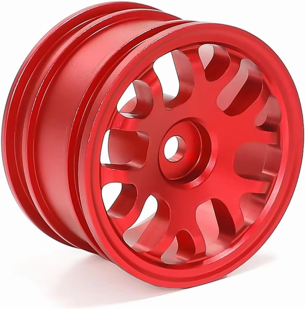 RC Car Upgrade Part for Tamiya M03 M04 M05 M06 M07 MB-01 XM-01 1/10 4pcs 42mm Metal Wheel Rim Wheel Hubs RC On-Road Drift for Racing Car Upgrade Parts(Red)
