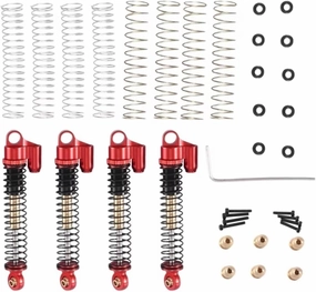 Rc Shock Absorber For Axial For SCX24 AX24 1/24 4Pcs 53Mm Metal Shock Absorber Damper RC Crawler Car Tracked Vehicle Parts And Accessories Upgrade Replacement Use