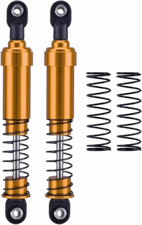Rc Shock Absorber For Element For Capra For LCG For SCX10 For TRX4 V4 1/10 2pcs 75mm-115mm Big Bore Shocks With Oil Filled RC Car Parts Accessories Replacement Use(Yellow,105mm)