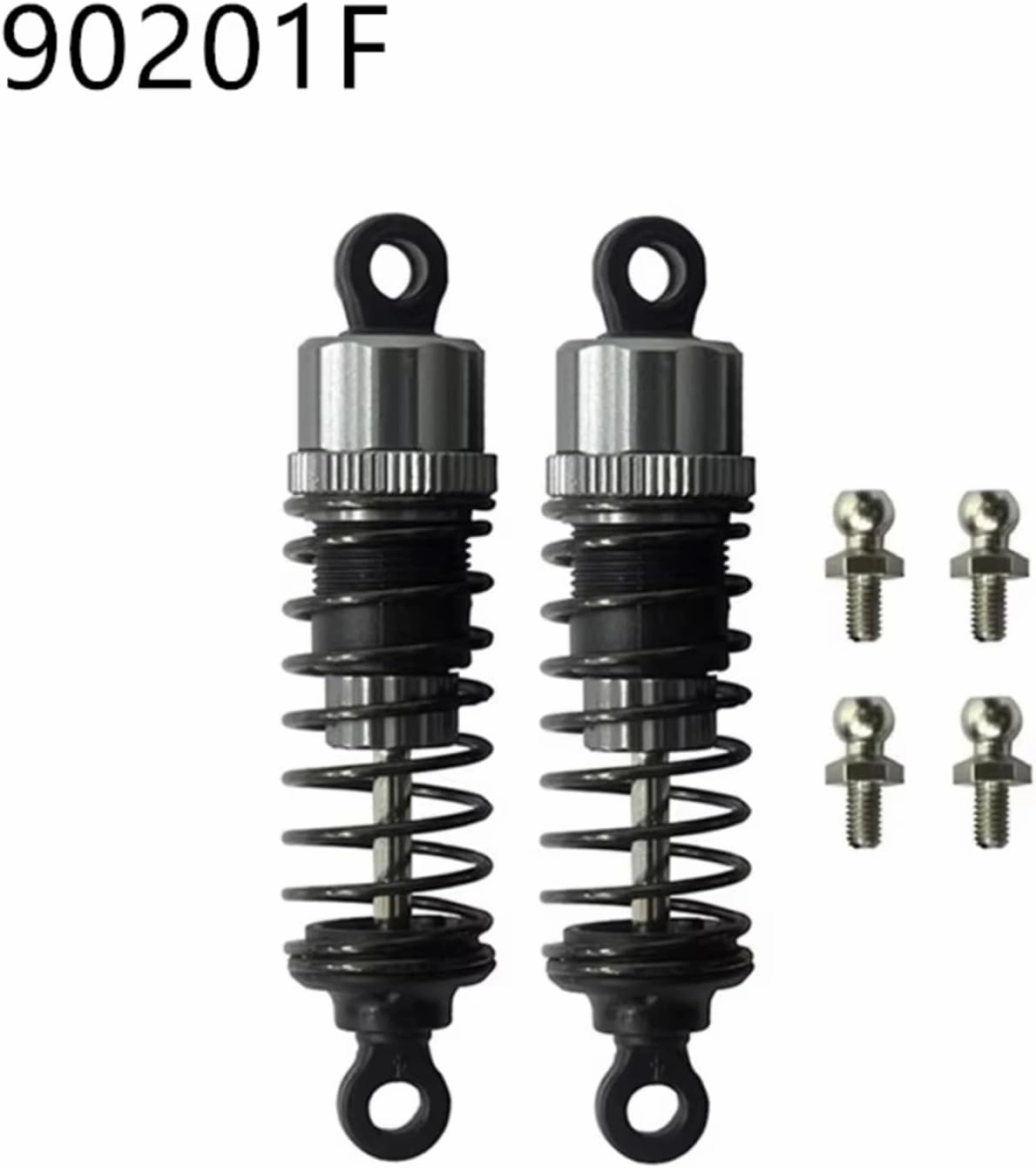 Rc Shock Absorber For HBX For Haiboxing 901 901A 903 903A 905 905A 90201 1/12 2pcs Front And Rear Metal Oil Shock Absorber RC Car Parts Accessories Replacement(90201f)