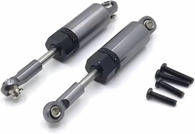Rc Shock Absorber For HengLong For Jjrc For Wpl C14 C24 B14 B24 2pcs Metal Upgrade Hydraulic Shock Absorber RC Car Parts And Accessories Replacement And Use(Gray)