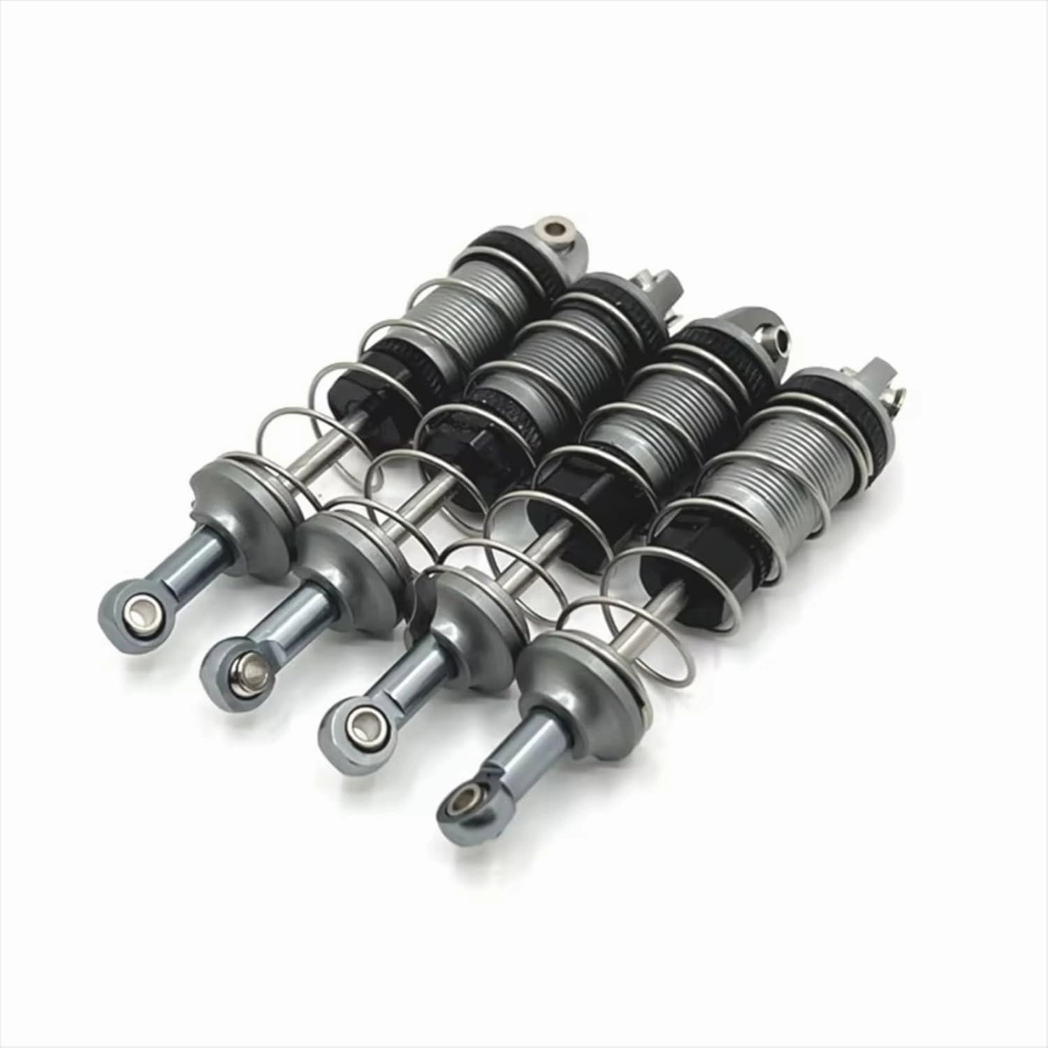 Rc Shock Absorber For MJX 16207 16208 16209 16210 H6 Metal Front&Rear Hydraulic Shock Absorbers Remote Control Car Parts And Accessories Upgrade Replacement(Gray)