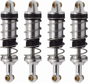 Rc Shock Absorber For MJX For Hyper Go 14301 14302 1/14 Metal Front And Rear Hydraulic Shock Absorbers Hole To Hole 60MM Rc Car Upgrade Parts Replacement Use(Gray)