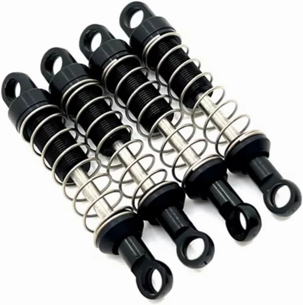 Rc Shock Absorber For MN78 1/12 4pcs Metal Front And Rear Shock Absorber Damper Black RC Car Tracked Vehicle Parts And Accessories Upgrade Replacement Use