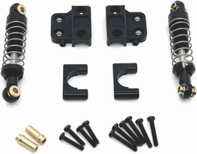 Rc Shock Absorber for MN82 LC79 1/12 Metal Rear Axle Shock Absorber and Fixed for Seat Mount Bracket Set RC Car Upgrade Parts Accessories Replacement Use(Black)