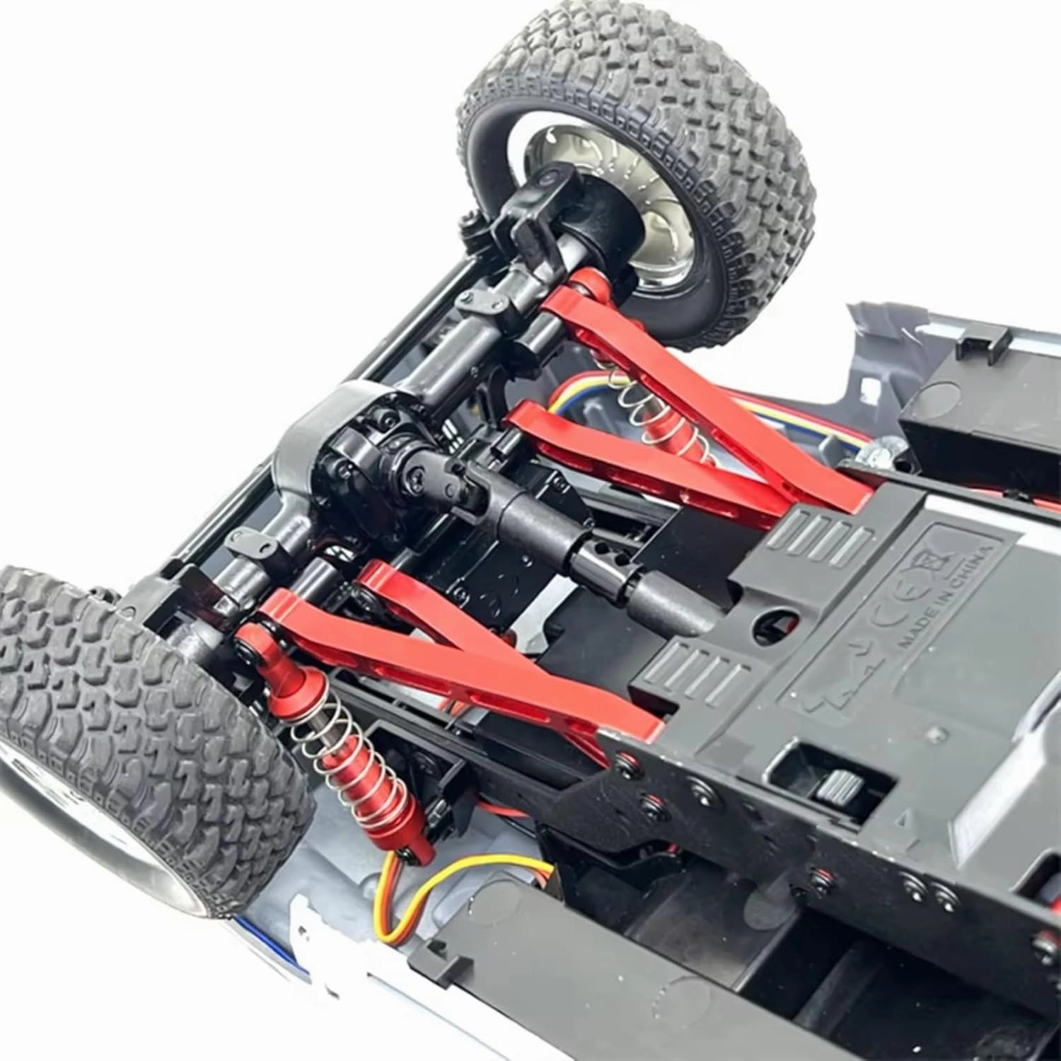 Rc Shock Absorber For MN For MN78 1/12 4pcs Metal Non-Hydraulic External For Spring Shock Absorber Set RC Car Parts And Accessories Upgrade, Replacement And Use(Red)