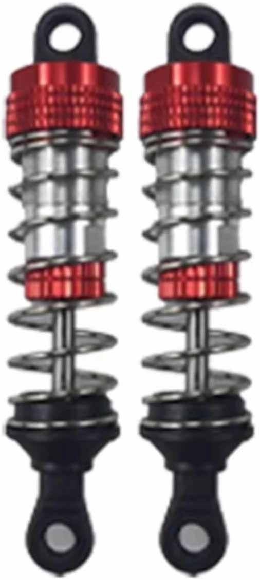 Rc Shock Absorber For SCY 16101 16102 For Wltoys 124008 124017 For MJX For Hyper Go 16207 16208 16210 14301 14210 Upgraded Shock Absorber RC Car Parts Replacement(Red)