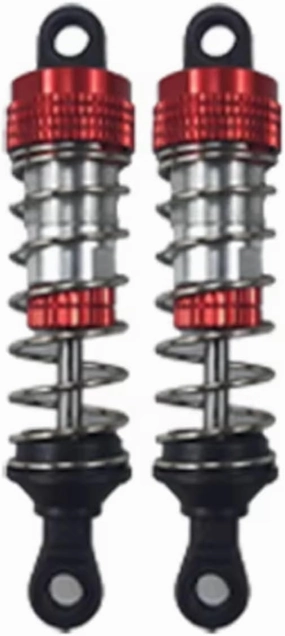 Rc Shock Absorber For SCY 16101 16102 For Wltoys 124008 124017 For MJX For Hyper Go 16207 16208 16210 14301 14210 Upgraded Shock Absorber RC Car Parts Replacement(Red)