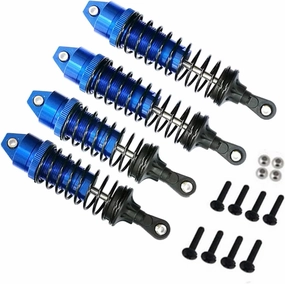 Rc Shock Absorber For Traxxas For Slash 4wd 1/10 4pcs Front & Rear Shock Absorber Damper Short Course For Racing Truck RC Car Upgrade Parts Upgrade Replacement(Blue)