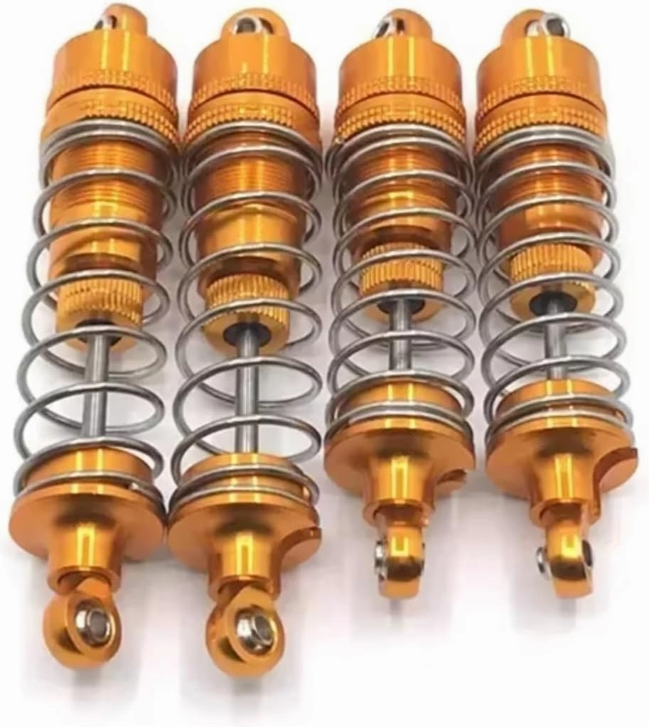 Rc Shock Absorber For WLtoys 104001 1/10 4 Pcs All Metal Shock Absorber Damper RC Car Crawler Tracked Parts Accessories Upgrade Replace Use(Yellow)